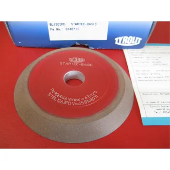 Brusný kotouč CBN brousící kotouč obvodový 45° 1V1 125X12X6-12-20 BL126-3-PD V45