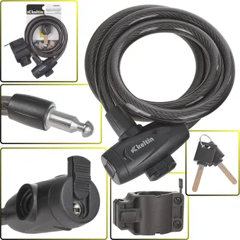 Zámek na kolo KELTIN K02304 Zámek na jízdní kolo, lanový, 12x1200mm, zamykání na klíč