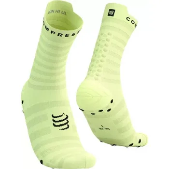 Pánské ponožky Compressport Pro Racing Socks V4.0 Ultralight Run High shadow lime/black - EU 35-38