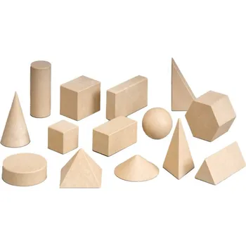 Dřevěná hračka Wissner Dřevěná sada geometrických těles 14 ks