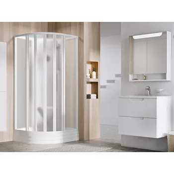 Ravak Sprchový kout ASBKP6 80x80, bílá+grape (4 díly)