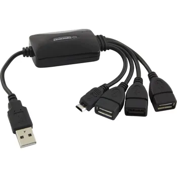 USB hub Esperanza USB 2.0 hub s 3 porty USB + 1 port mikroUSB 72251 EA158