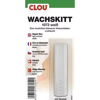 Olej na dřevo Vosk opravný Wachskitt 7,5 cm 1073 bílá CLOU