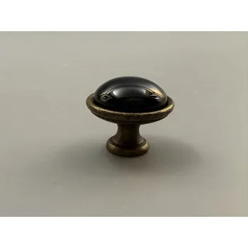 Nábytkové kování Knopek s černým porcelánem 24316P040BA.03