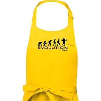 Kuchyňská zástěra Evoluce Gym - Dámská zástěra na vaření - Univerzální velikost ( Žlutá )