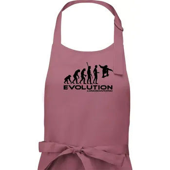 Kuchyňská zástěra Evoluce longboard jump - Dámská zástěra na vaření - Univerzální velikost ( Starorůžová )