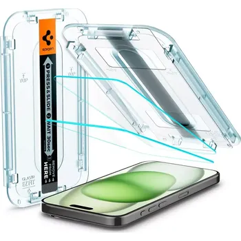 Spigen Glass tR EZ Fit 2 Pack, transparency - iPhone 15 Plus / 16 PlusAGL06883