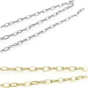 Materiál na výrobu šperku Řetízkovina dlouhý Ovál 316 - 1m - Nerez SL / 1m