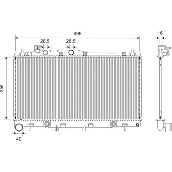 Chladič motoru Chladič vody pro motor VALEO 701445
