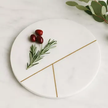 Sada nádobí House Doctor Talíř Marble bílý - 1 ks