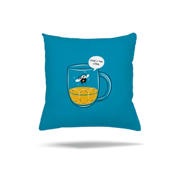 Polštář Bastard Zase v tom lítám polštář Blue Turquoise