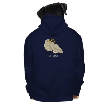 Pánská mikina Bastard Sova něžná pánská mikina na zip Navy