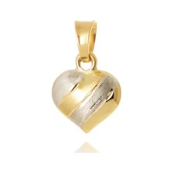 Přívěsek Přívěšek ze žlutého zlata srdíčko ZZ1429F + dárek zdarma