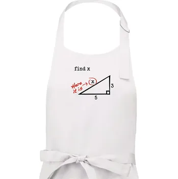 Kuchyňská zástěra Find X - geometrie - Dámská zástěra na vaření - Univerzální velikost ( Bílá )