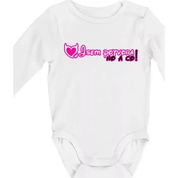 Kojenecký body Jsem potvora, no a co! - Body kojenecké s dlouhým rukávem - Dlouhý r. do 3 měs ( Bílá )