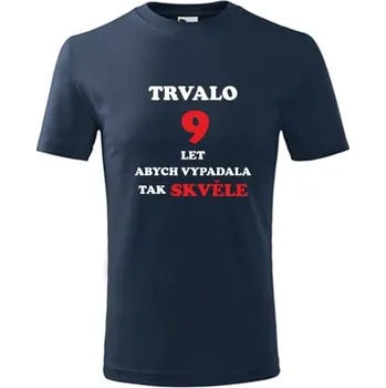 Chlapecké tričko Tmavě modré dětské tričko trvalo 9 let - dárek pro děti 9 let - barva tmavě modrá - velikost 10let