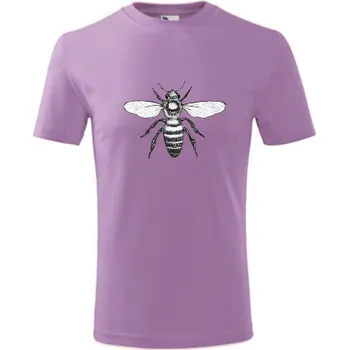 Chlapecké oblečení Fialové dětské tričko se včelou - barva fialová - velikost 8let