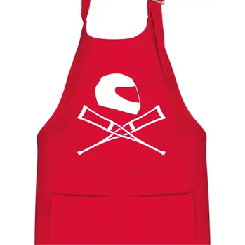 Kuchyňská zástěra Silniční helma / berle - Dětská zástěra na vaření - Univerzální velikost ( Červená )