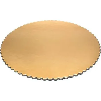 Best Price Podložka pod dort zlatá hrubá vlnka kruh 28 cm (1 ks) ♡ nebalená - volná