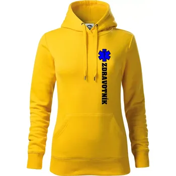 Dámská mikina Hvězda života - zdravotník - Mikina dámská Cape s kapucí - 2XL ( Žlutá )