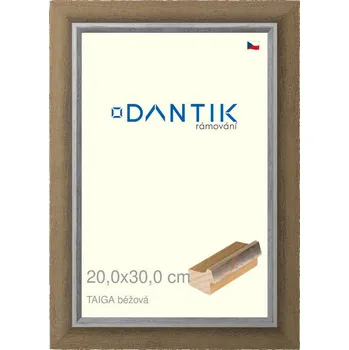Rám na obraz DANTIK rámeček 20x30 | TAIGA béžová (Sklo Čiré) (Vyrobeno s láskou u nás v DANTIKU)