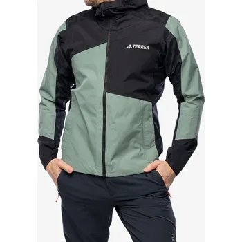 Pánská větrovka Bunda do deště adidas TERREX Xperior Hybrid RAIN.RDY Jacket - silver green/black