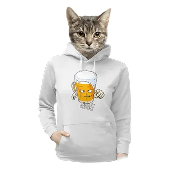 Dámská mikina Bastard Netoč mě dámská mikina klokanka White