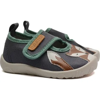 Chlapecké bačkory Barefoot plátěnky / bačkory DDstep C086-51716 šedé liška Velikost: 21
