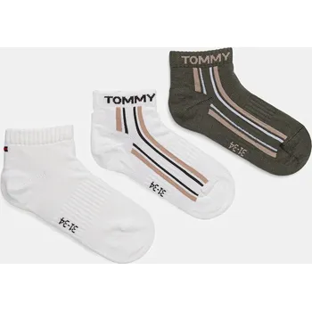 Pánské oblečení Dětské ponožky Tommy Hilfiger 3-pack 701236332.9BYA zelená 97X, vel. 35/38