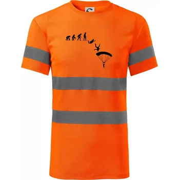 Evoluce parašutista seskok - Triko reflexní - HV PROTECT - M ( Neonově oranžová )