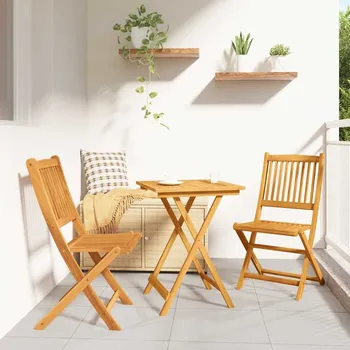 Zahradní sestava Zahradní bistro set 3 pcs Hnědá Masivní akátové dřevo