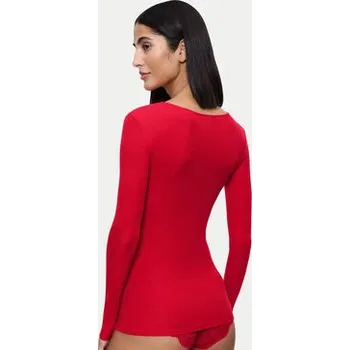 Dámské pyžamo Triumph Pyžamový top Bauty Layers 10225060 Červená Slim Fit M