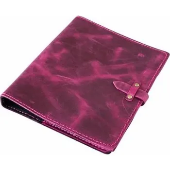 Diář Kožený diář A5 Pull Up s nýty/růžový