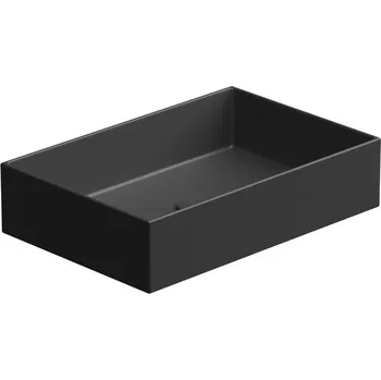Umyvadlo na desku Zenith FS 60 keramické, černé matné, 60x40 cm, ZELAVFS60003