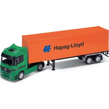 Výuková hračka Welly Tahač s přívěsem Mercedes-Benz Actros 1:32