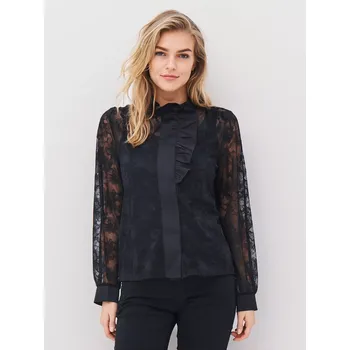 Dámská halenka Halenka Nu Denmark 8510-42 černá krajková Velikost: 34