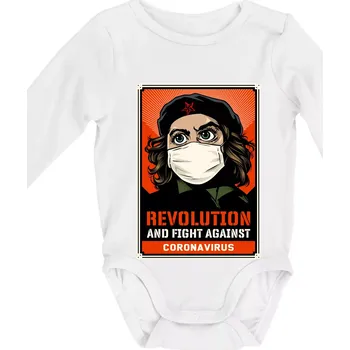 Kojenecký body Corona Revolution & Fight - Body kojenecké s dlouhým rukávem - Dlouhý r. do 3 měs ( Bílá )