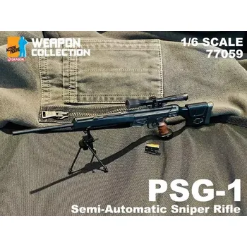 Doplněk k figurce Zbraň pro 1/6 figurky PSG-1 Semi-Automatic Sniper Rifle (Black)