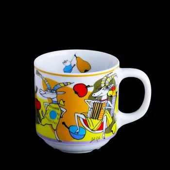 Talíř Porcelán dětský, hrnek 290 ml, Veselá koza, Langenthal