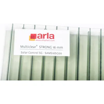 Polykarbonátová deska Arla Plast Polykarbonát 16mm STRONG, SolarControl Green Barva: zelená, Rozměry: 2,1 x 4,5 m