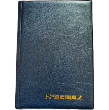 Obal pro sběratelský předmět Schulz Kapesní album s pevnou vazbou a osmi listy na 96 mincí, modrá
