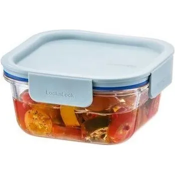 Dóza na potraviny LOCKnLOCK Dóza skleněná čtvercová CLEAR, 500 ml, mint, mentolová