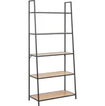 Knihovna Senito 77x36x175 cm, černá a dub