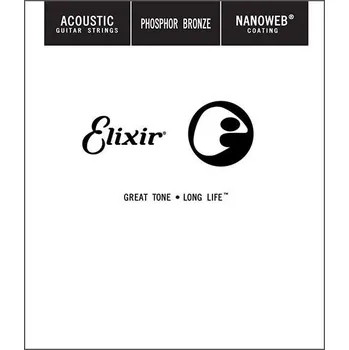 Struna pro kytaru a smyčcový nástroj Elixir Nanoweb Phosphor Bronze 032w