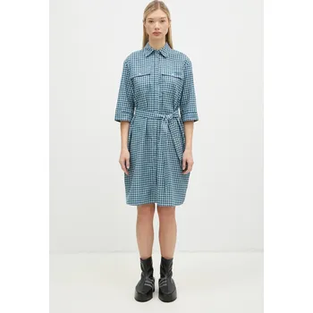 Dámské šaty Bavlněné šaty Maison Kitsuné Double Pocket, 38, modrá, 55X