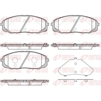 Brzdová destička Sada brzdových destiček, kotoučová brzda REMSA 1647.12