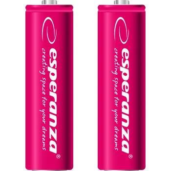 Článková baterie Esperanza Nabíjecí baterie NI-MH AA 2000mAh 2ks, červené 73327 EZA103R