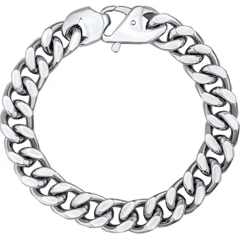 Náramek Masivní náramek Curb Pancr z chirurgické oceli - 12 mm 20 cm