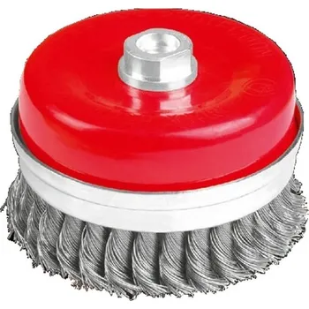 Drátěný kartáč KRAFT&DELE Kotoučový drátěný kartáč čelní - pletený drát 125 mm 10669