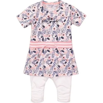 Kojenecká souprava DIRKJE Set 2dílný šaty 74 White+Multicolor